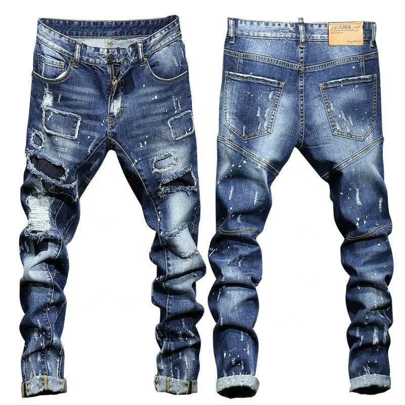 Mens Ripped Denim Jeans