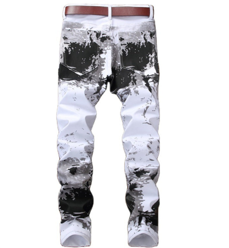 Splatter Printed Jeans