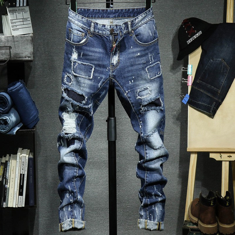 Mens Ripped Denim Jeans