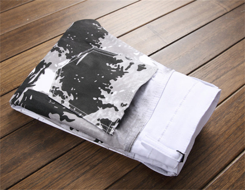 Splatter Printed Jeans