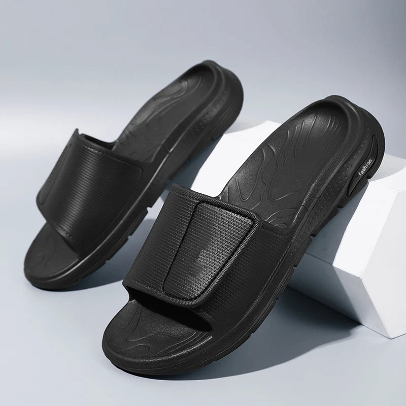 Black Foam Cloud Slides