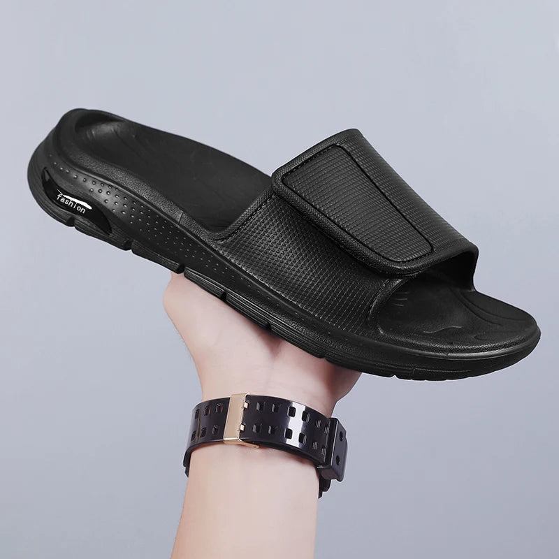 Black Foam Cloud Slides