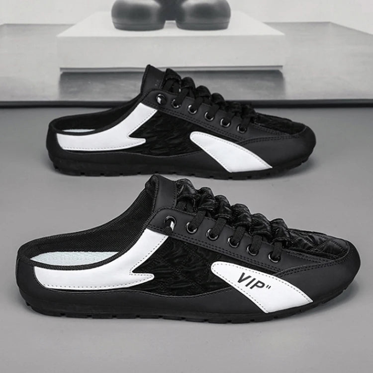 White And Gray Mule Sneakers