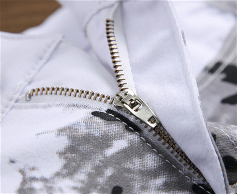 Splatter Printed Jeans