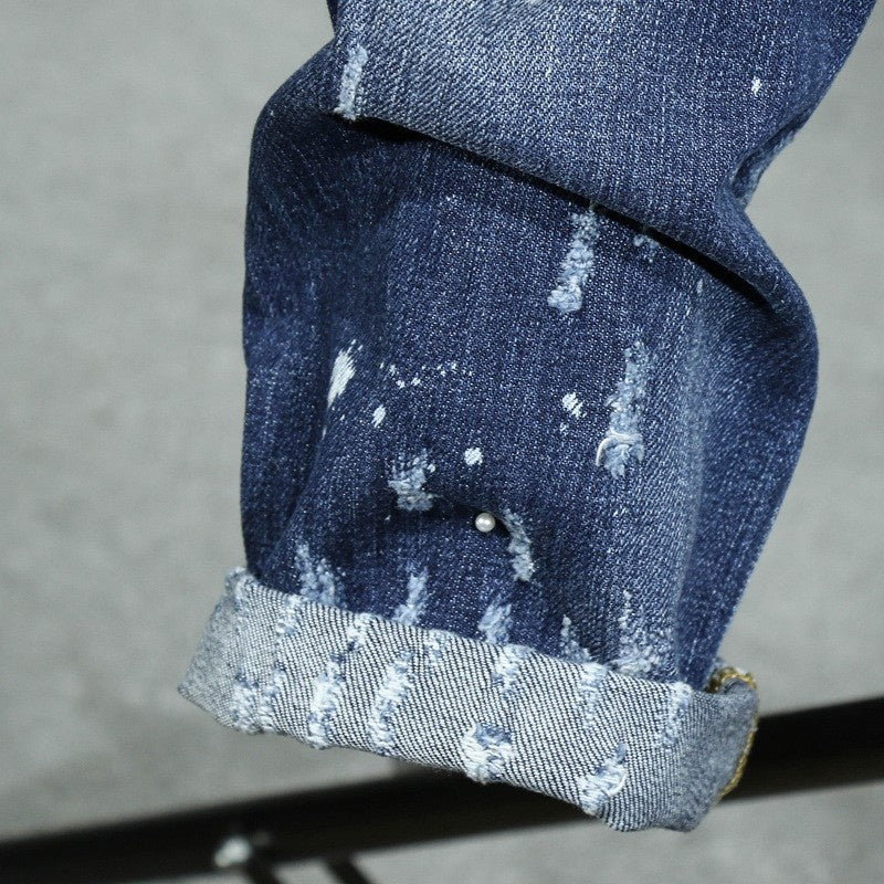Mens Ripped Denim Jeans