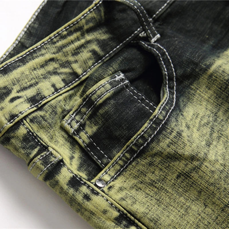 Men Tye-Dye Denim Jeans