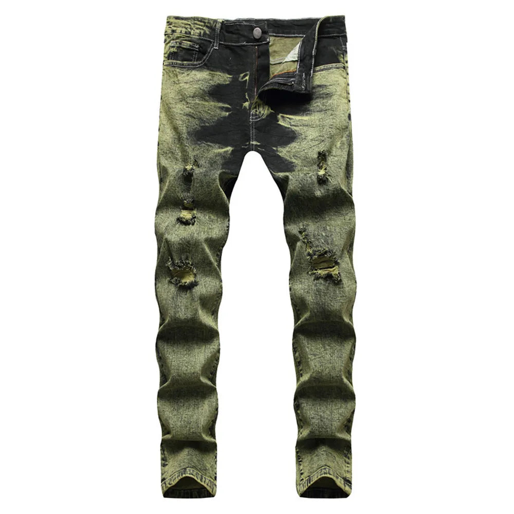 Men Tye-Dye Denim Jeans