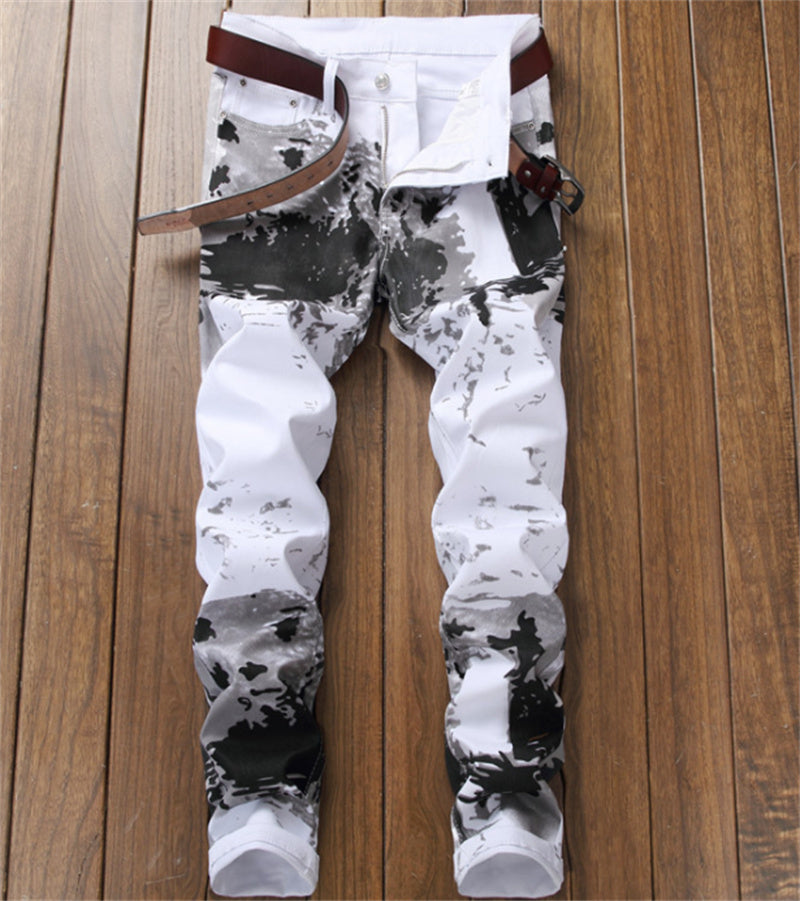 Splatter Printed Jeans