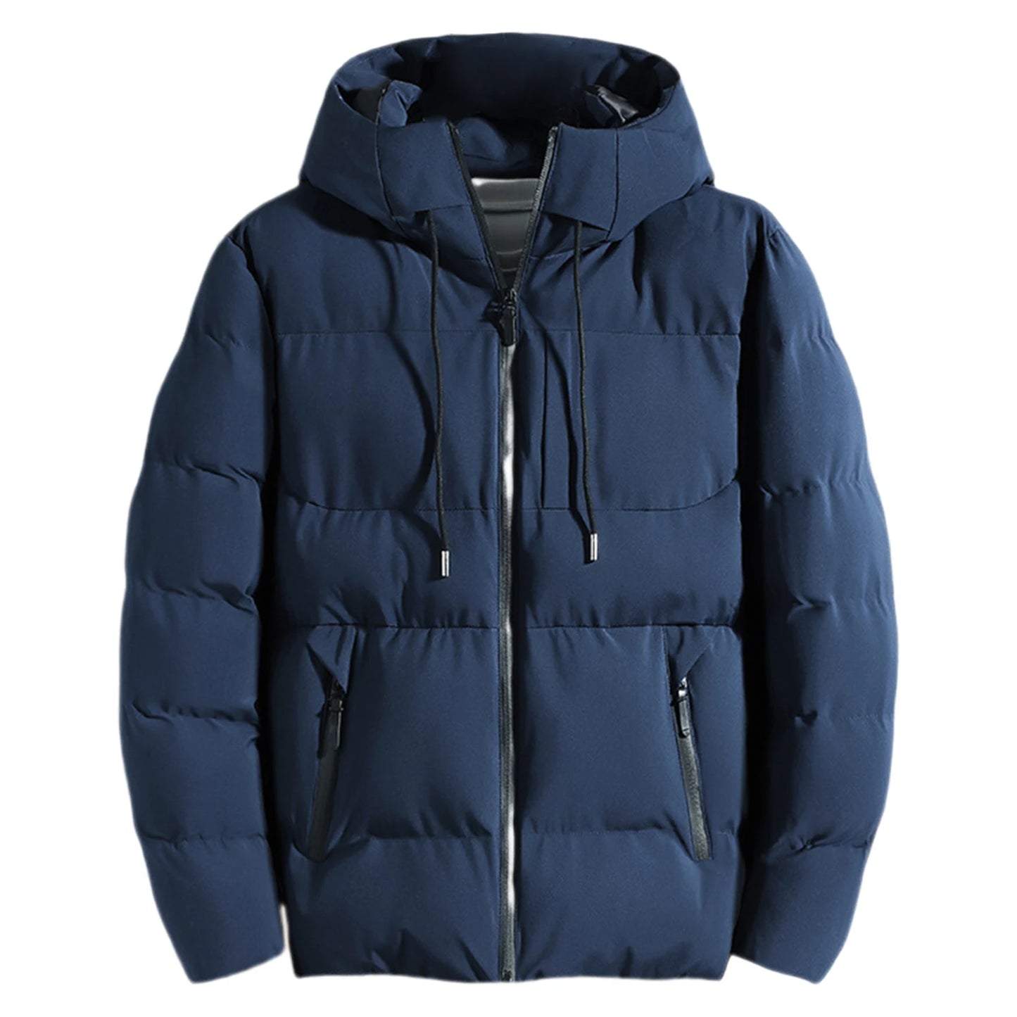 Mens Puffer Drawstring Pockets Windbreaker