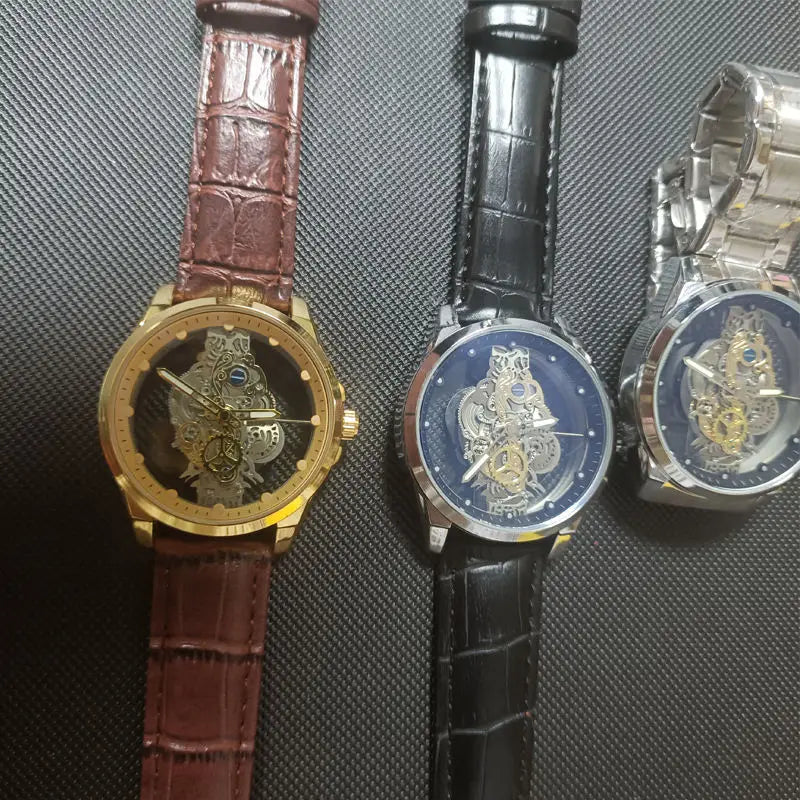 Men Skeleton Watch