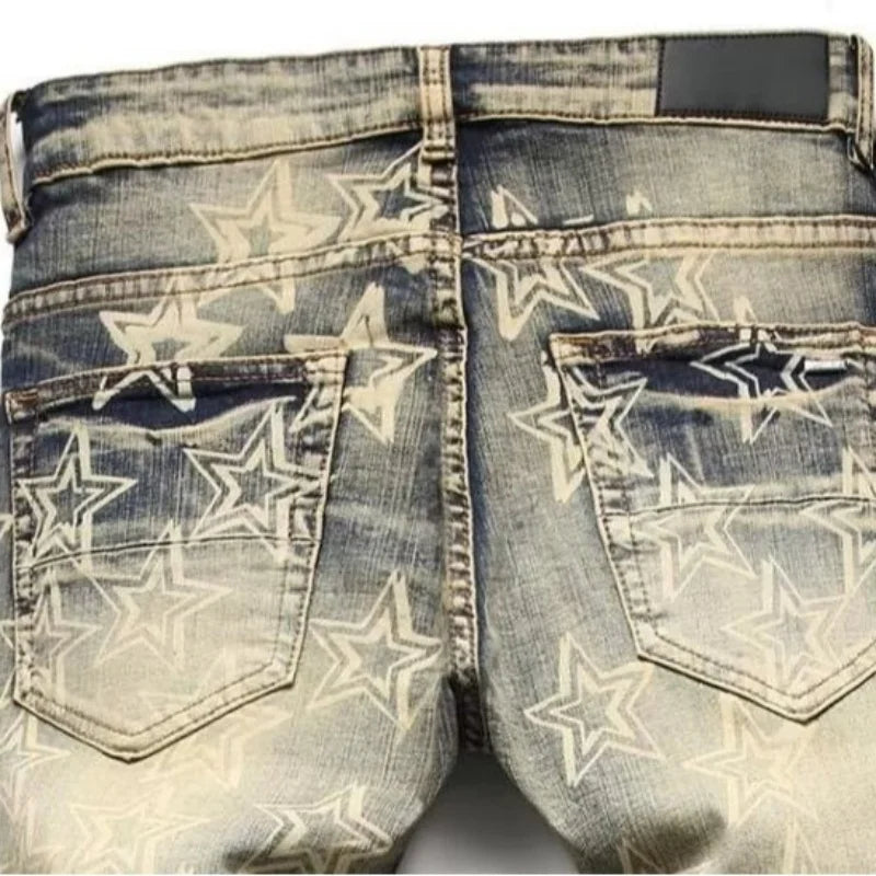 Men’s Star Ripped Jeans