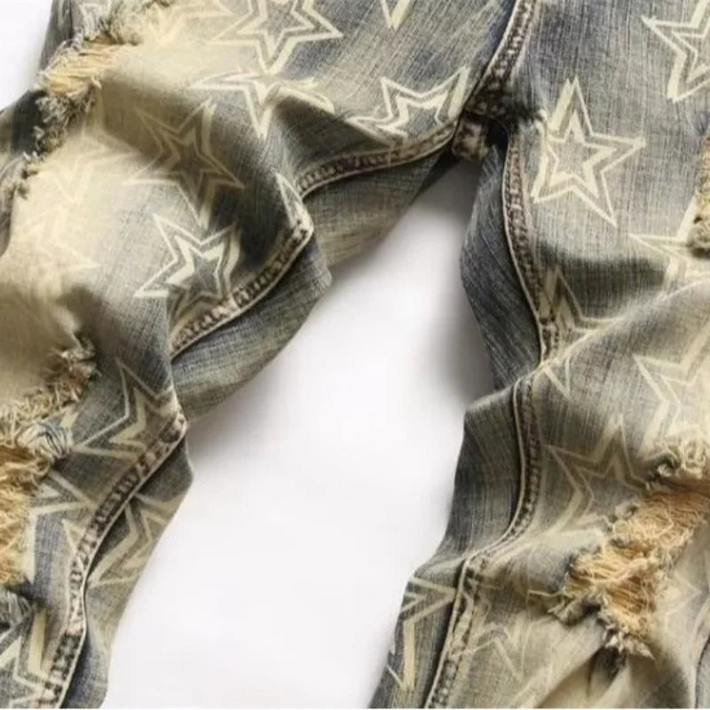 Men’s Star Ripped Jeans