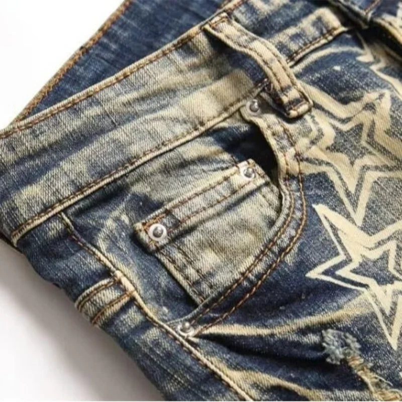 Men’s Star Ripped Jeans
