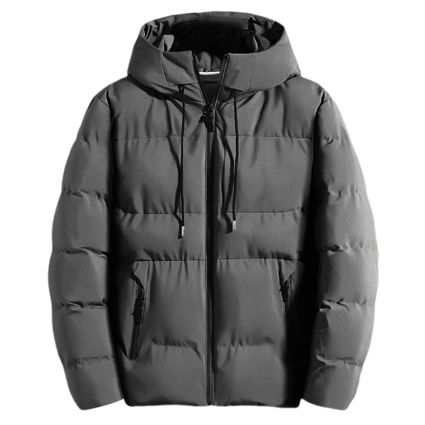 Mens Puffer Drawstring Pockets Windbreaker
