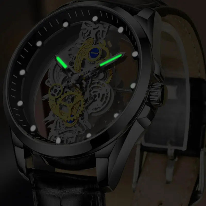 Men Skeleton Watch