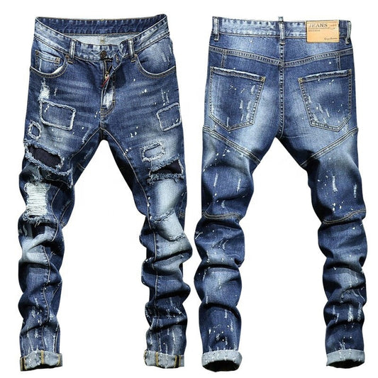 Mens Ripped Denim Jeans