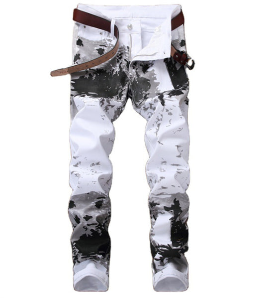 Splatter Printed Jeans