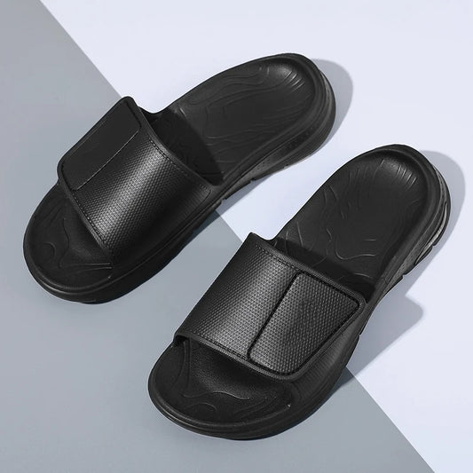 Black Foam Cloud Slides
