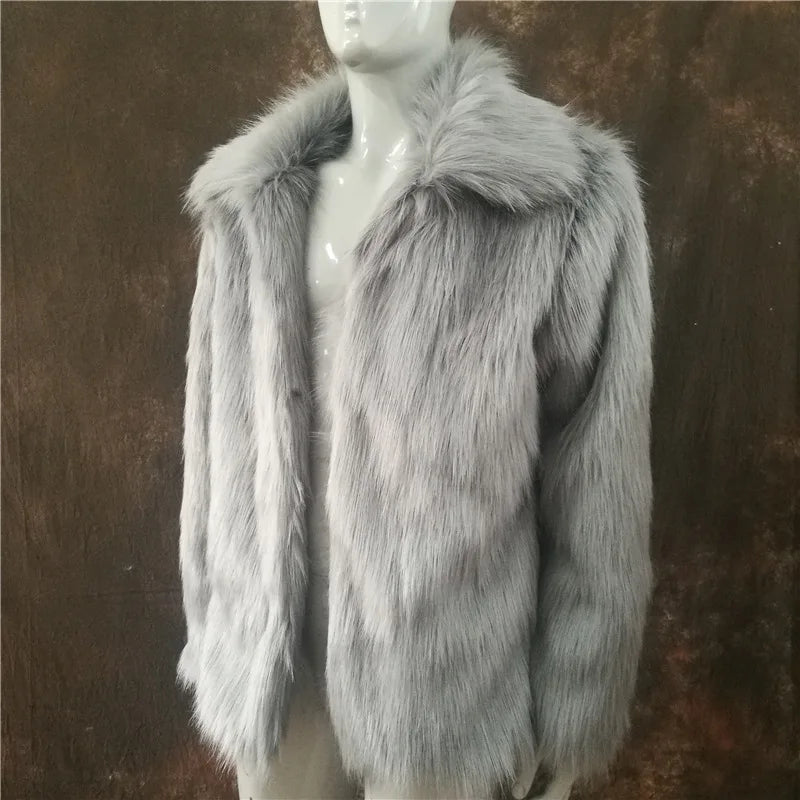 White Faux Fur Coat
